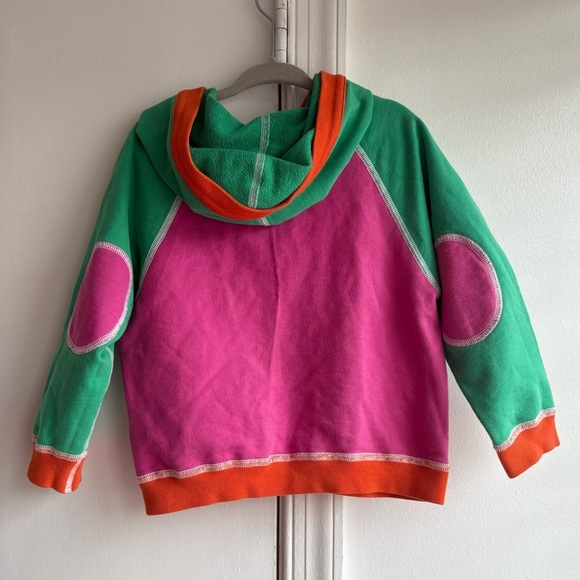Hanna Andersson Colorblock Zipup Hoodie Sz 3 - Picture 4 of 7